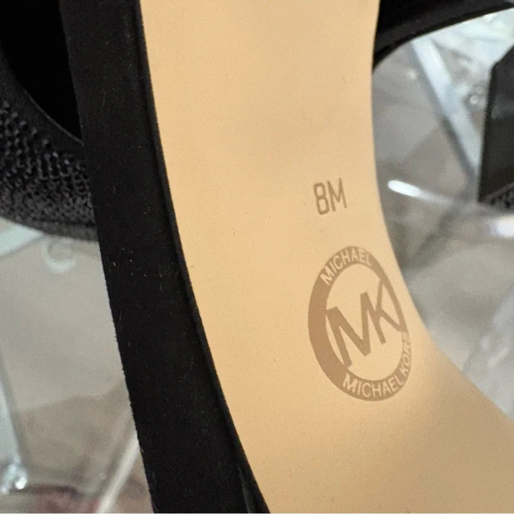 MICHAEL Michael Kors Black Glitter Heels - Picture 5 of 5